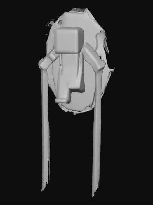 3D model for Minecraft character laser portal fire