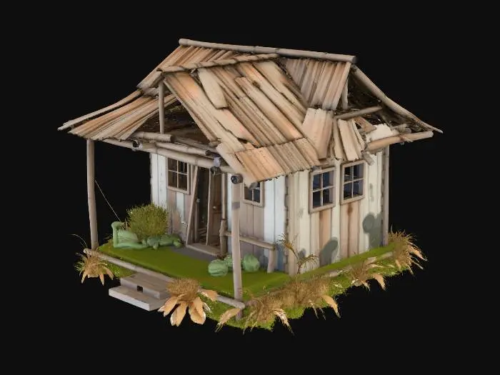 3D model for Realistic Old Filipino Bahay kubo that is not looking good
