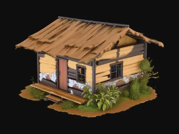 3D model for Realistic Old Filipino Bahay kubo that is not looking good