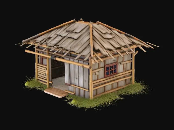 3D model for Realistic Old Filipino Bahay kubo that is not looking good