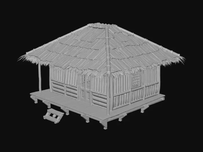 3D model for Realistic Old Filipino Bahay kubo that is not looking good