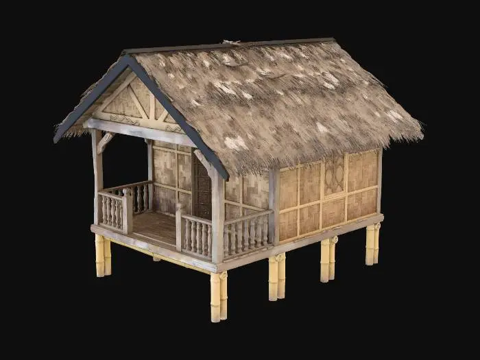 3D model for Bamboo Hut