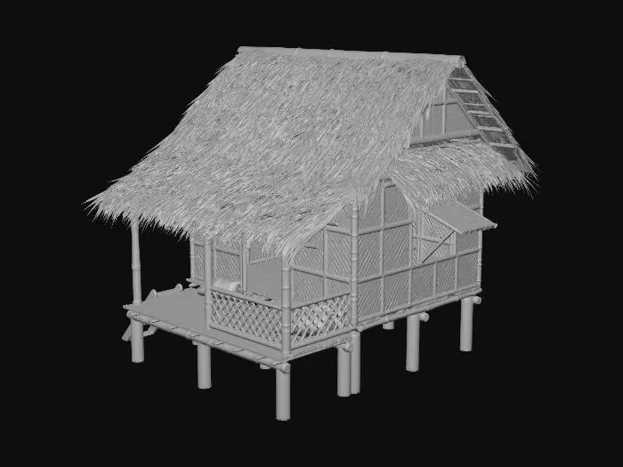 3D model for Bamboo Hut