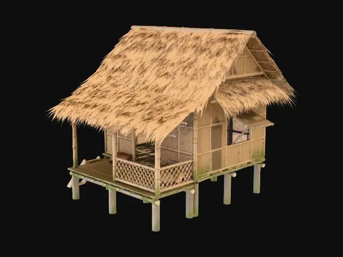 3D model for Bamboo Hut