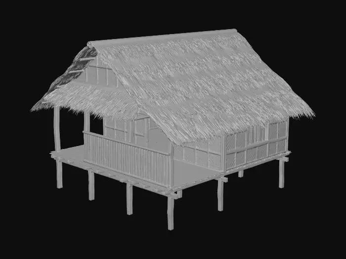 3D model for Bamboo Hut