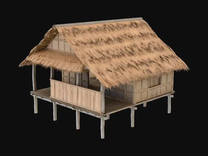 3D model for Bamboo Hut