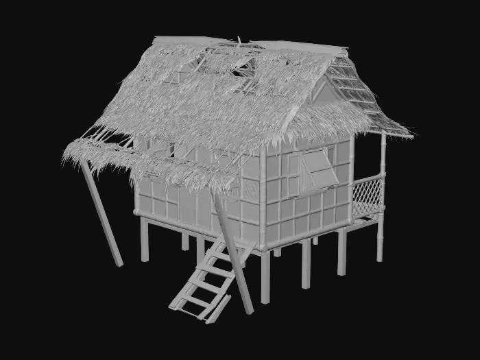 3D model for Tropical Hut