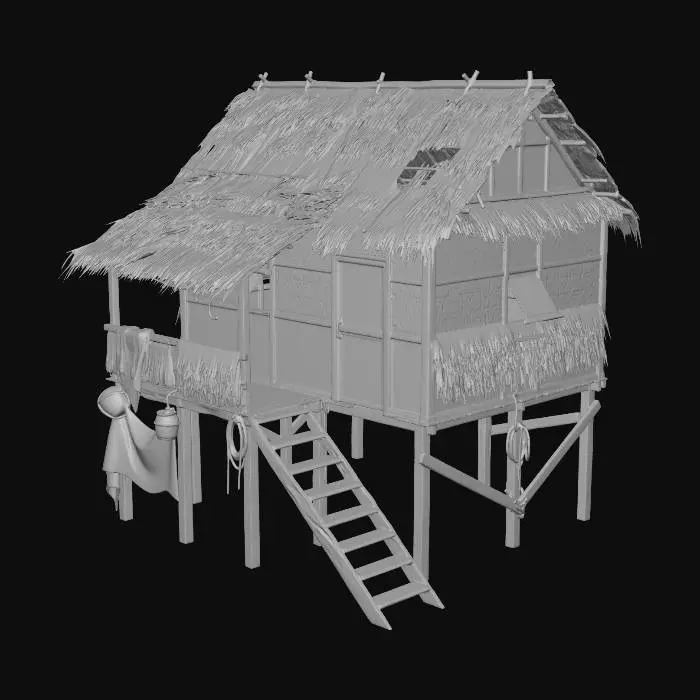 3D model for Stilted Bamboo Hut