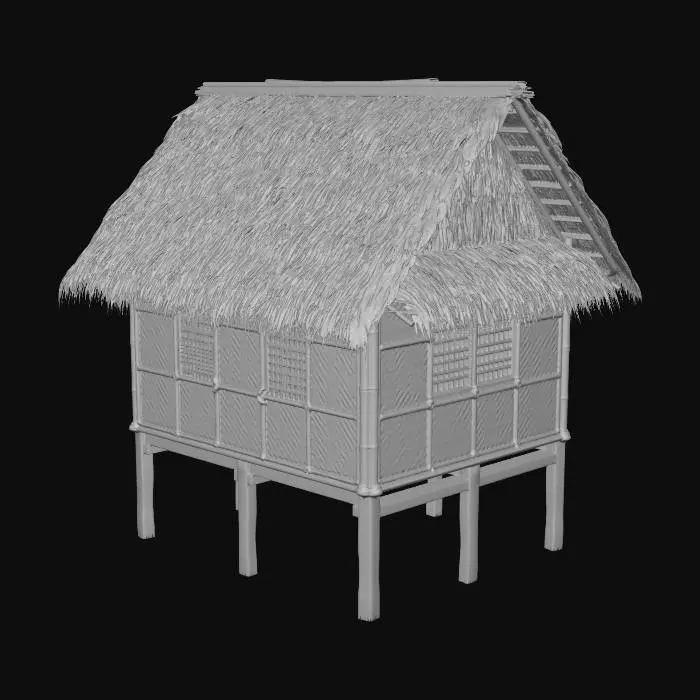 3D model for Nipa Hut on Stilts