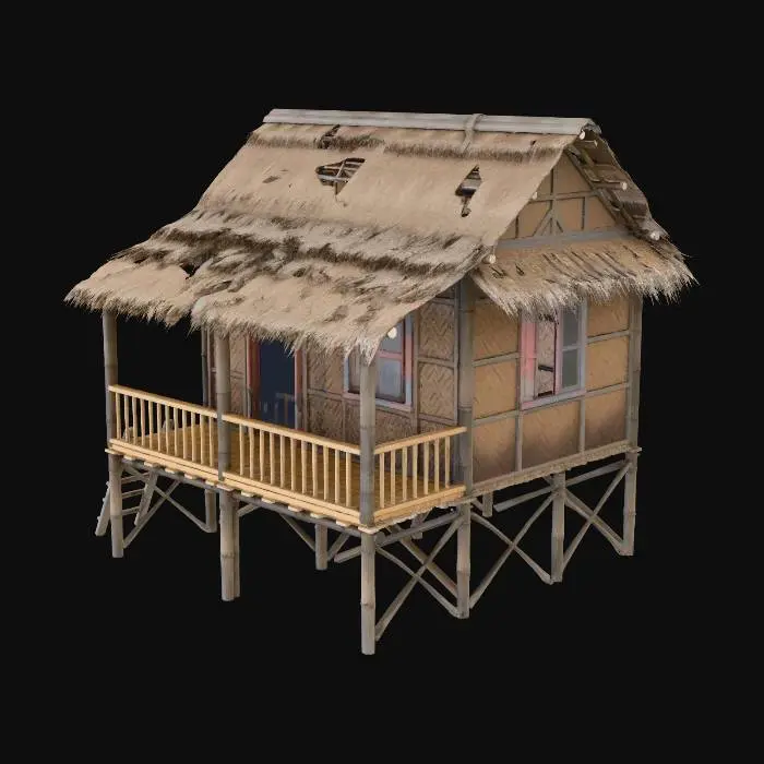 3D model for Bamboo Hut