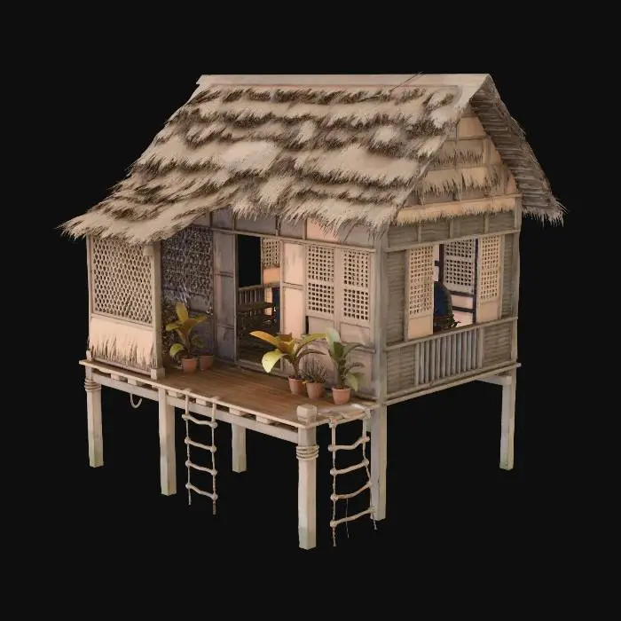 3D model for Rustic Nipa Hut