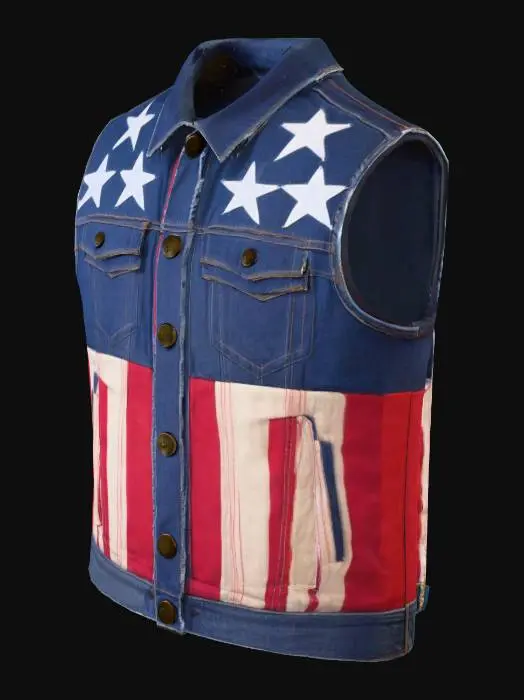 3D model for Patriotic Denim Vest