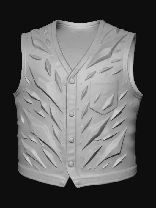3D model for Spiked Leather Vest