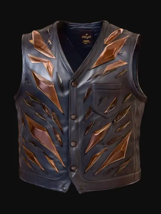 3D model for Spiked Leather Vest