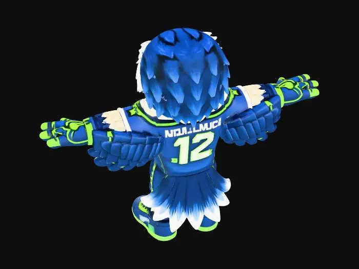 3D model for Let's Go Hawks!