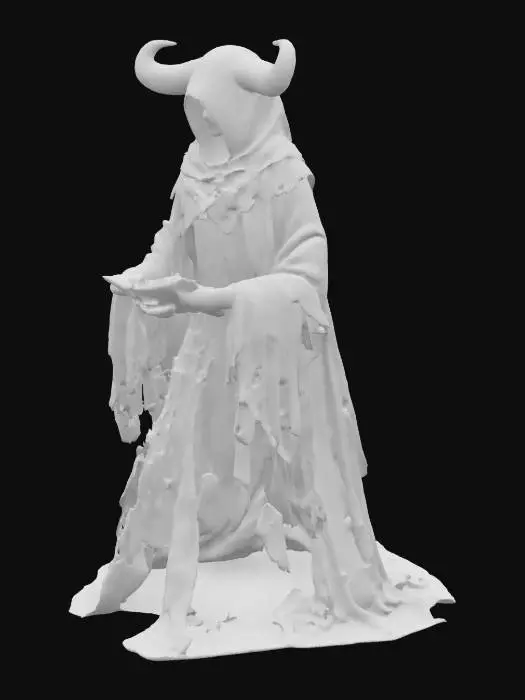 3D model for The Hollow Librarian
A towering, eyeless being dressed in book pages and cracked leather bindings, its head a hollow cage filled with whispering scrolls. Each step is followed by the sound of thousands of rustling pages. Its fingers are quills, dipped in ink that burns the skin. It silently reorganizes invisible shelves, pulling books from the air. Some books bleed. Others scream when opened. It writes your name on a page and files it into a tome chained to its chest. Once cataloged, your fate is rewritten. If you forget something suddenly—it’s because the Hollow Librarian has archived it.