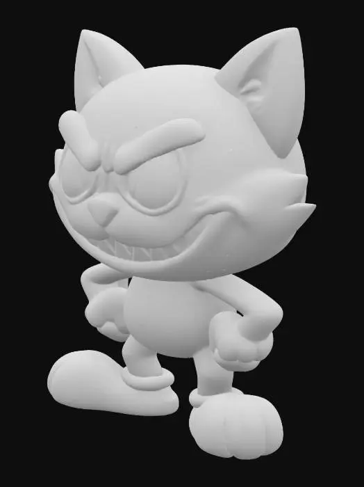 3D model for Grinning Cat Character
