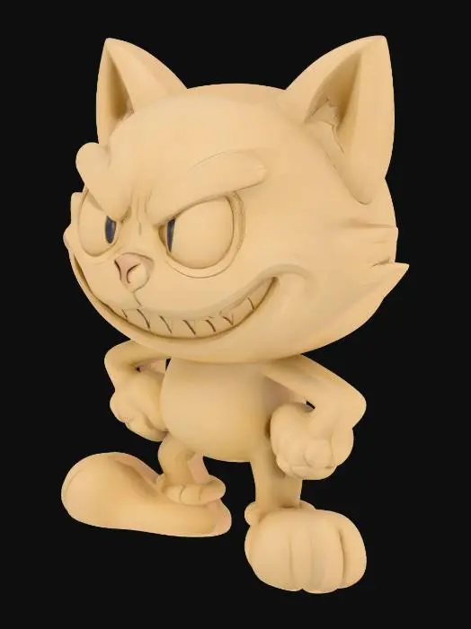 3D model for Grinning Cat Character