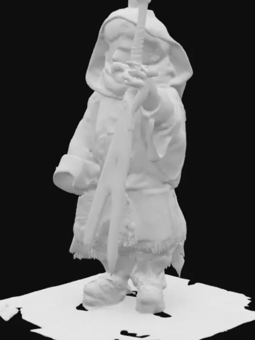 3D model for
• Style: Candle-headed kid dripping wax over patchy robes
• Accessory: Broken matchstick sword
• Sigil: Melting moon on chest
• Vibe: Melts when nervous. Adorable mess.