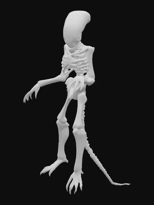 3D model for The Shardwraith
A tall, skeletal alien with translucent crystal bones glowing faintly from within. Its skin is a pale, almost glassy membrane stretched over jagged edges, refracting light into spectral rainbows. Instead of eyes, its skull has deep hollow sockets filled with swirling blue mist. Long needle-like fingers extend into sharp, segmented talons. Along its spine, fractured shards protrude like jagged armor plates. Each movement produces a faint chiming sound, like wind through crystal. Legs are reverse-jointed, ending in three hooked claws for gripping terrain. A faint aura of floating crystal fragments orbits its form, shimmering like drifting snow.
