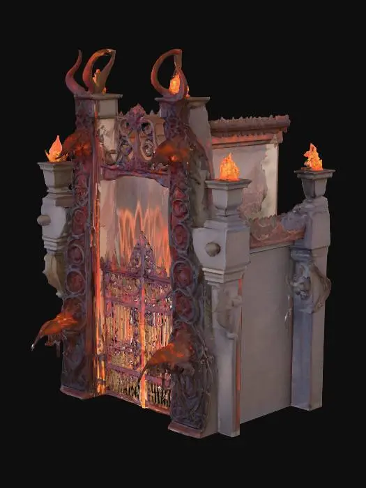 3D model for  the gates of hell