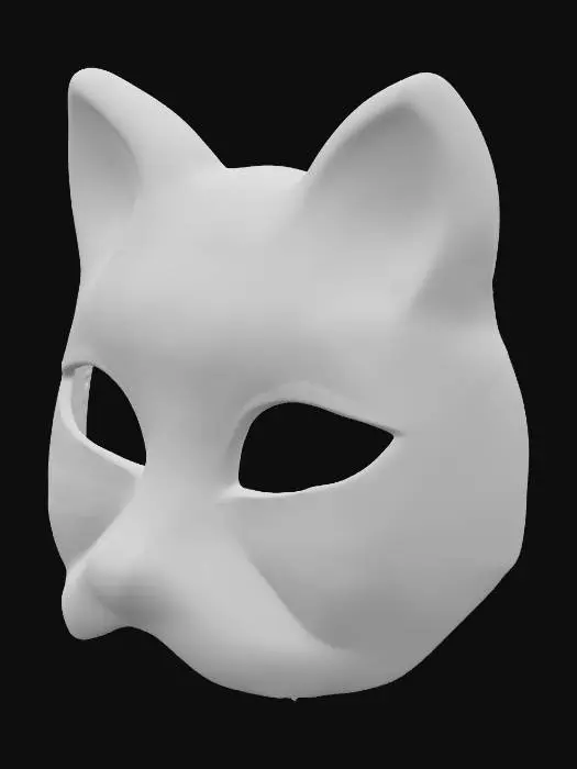 3D model for Therian cat mask no fur 
