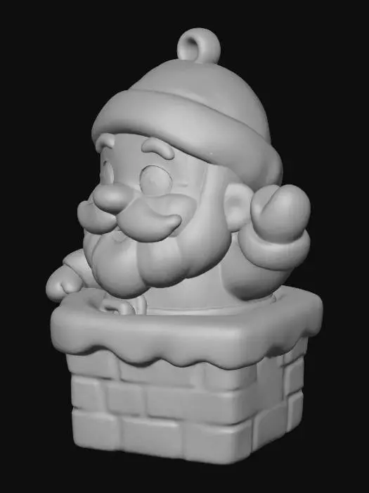 3D model for Santa in the Chimney Ornament