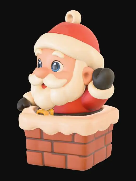 3D model for Santa in the Chimney Ornament