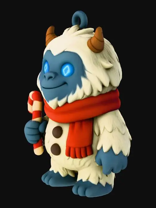 3D model for Frosty Yeti Ornament, #Christmas2025#