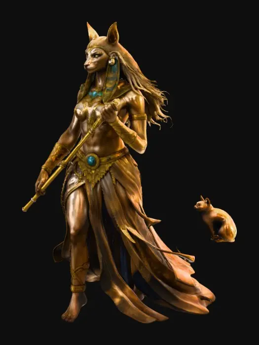 3D model for Egyptian Cat Goddess Emergence