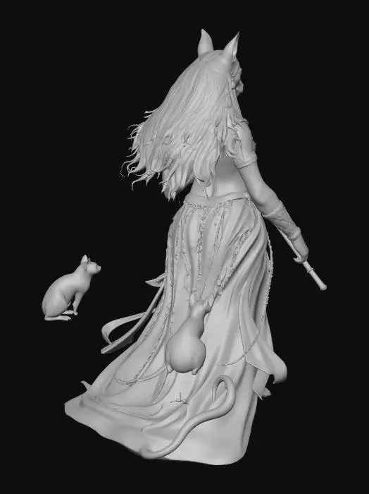 3D model for Egyptian Cat Goddess Emergence
