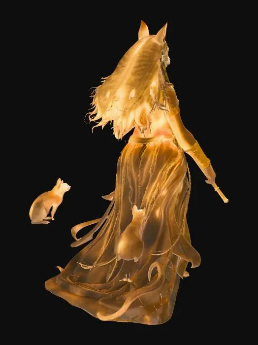3D model for Egyptian Cat Goddess Emergence