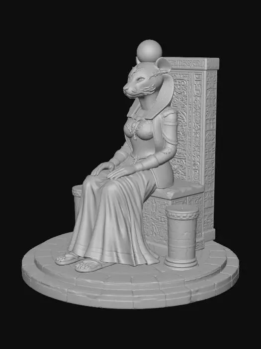 3D model for Throne of the Feline Deity