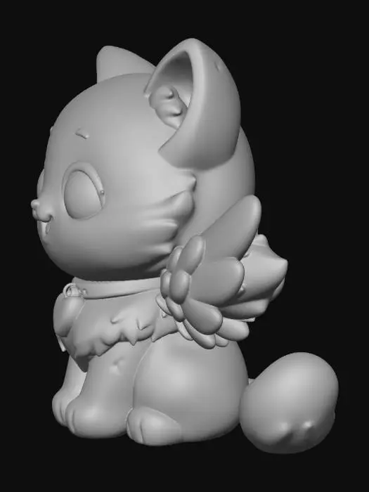 3D model for Winged Kitten Charm
