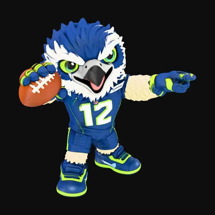 3D model for Let's Go Hawks!