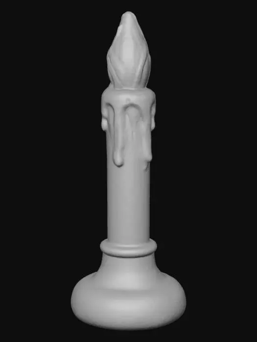 3D model for Christmas candle blow mold vintage style