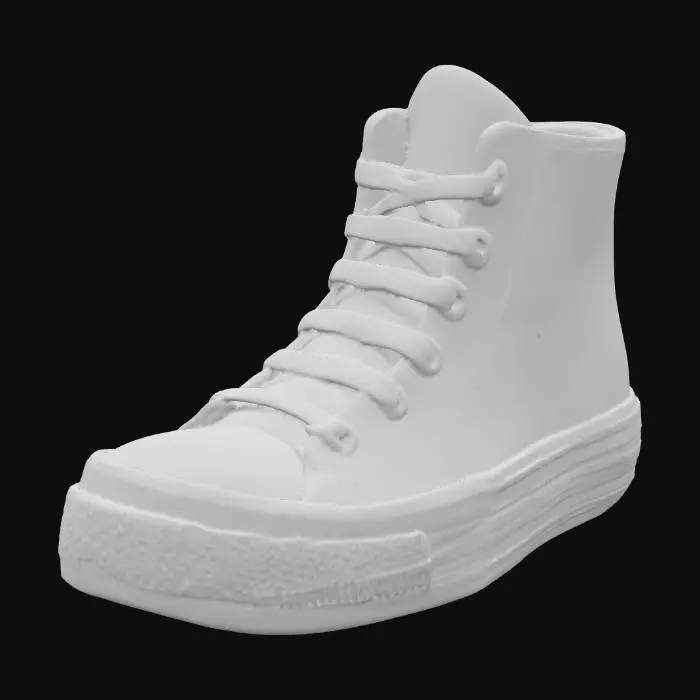 3D model for Red High-Top Sneaker