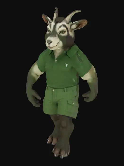 3D model for Goatman in Green