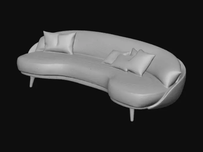 3D model for Curved Elegance Sofa