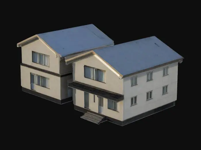 3D model for Два российских таунхауса. Достаточно современные но без излишеств, со скатной кровлей