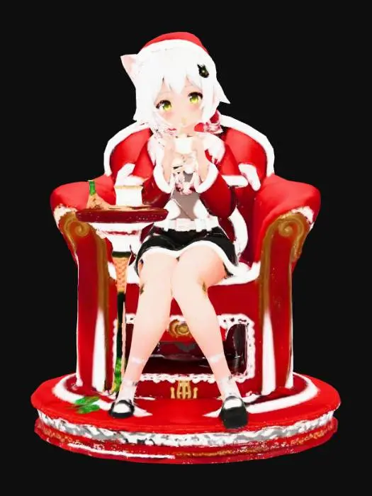 3D model for Christmas Catgirl Tea Time