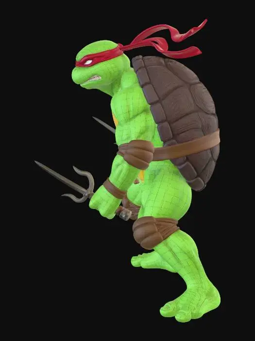 3D model for Raphael the Red-Masked Ninja Turtle