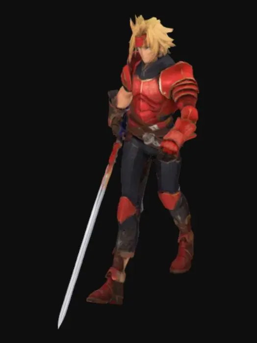 3D model for Warrior in Red Armor