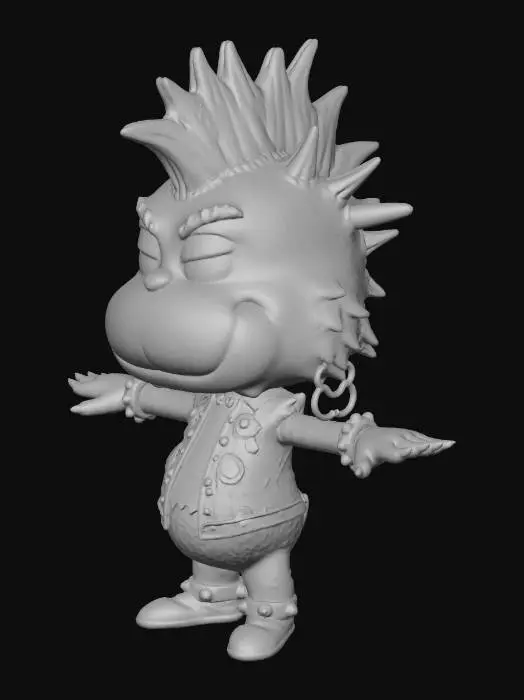3D model for Punk Grinch Doll