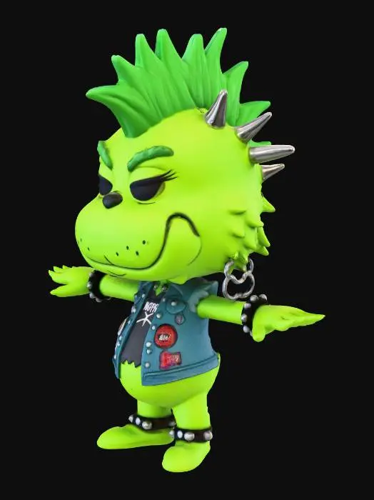 3D model for Punk Grinch Doll
