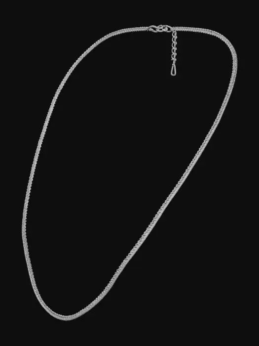 3D model for Silver Halo Necklace longer