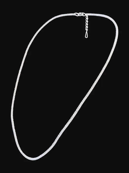 3D model for Silver Halo Necklace longer