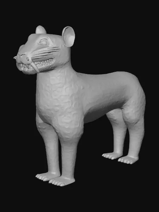 3D model for Bronze Leopard Sculpture