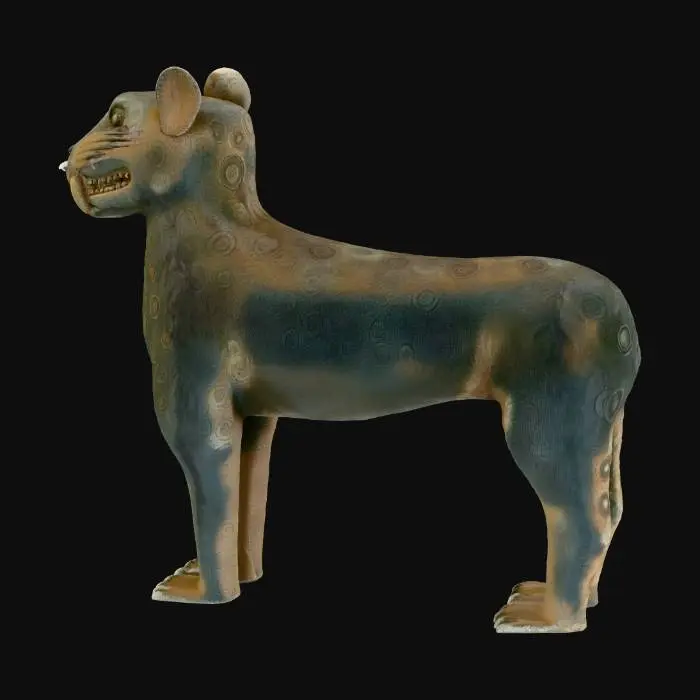 3D model for Bronze Leopard Sculpture