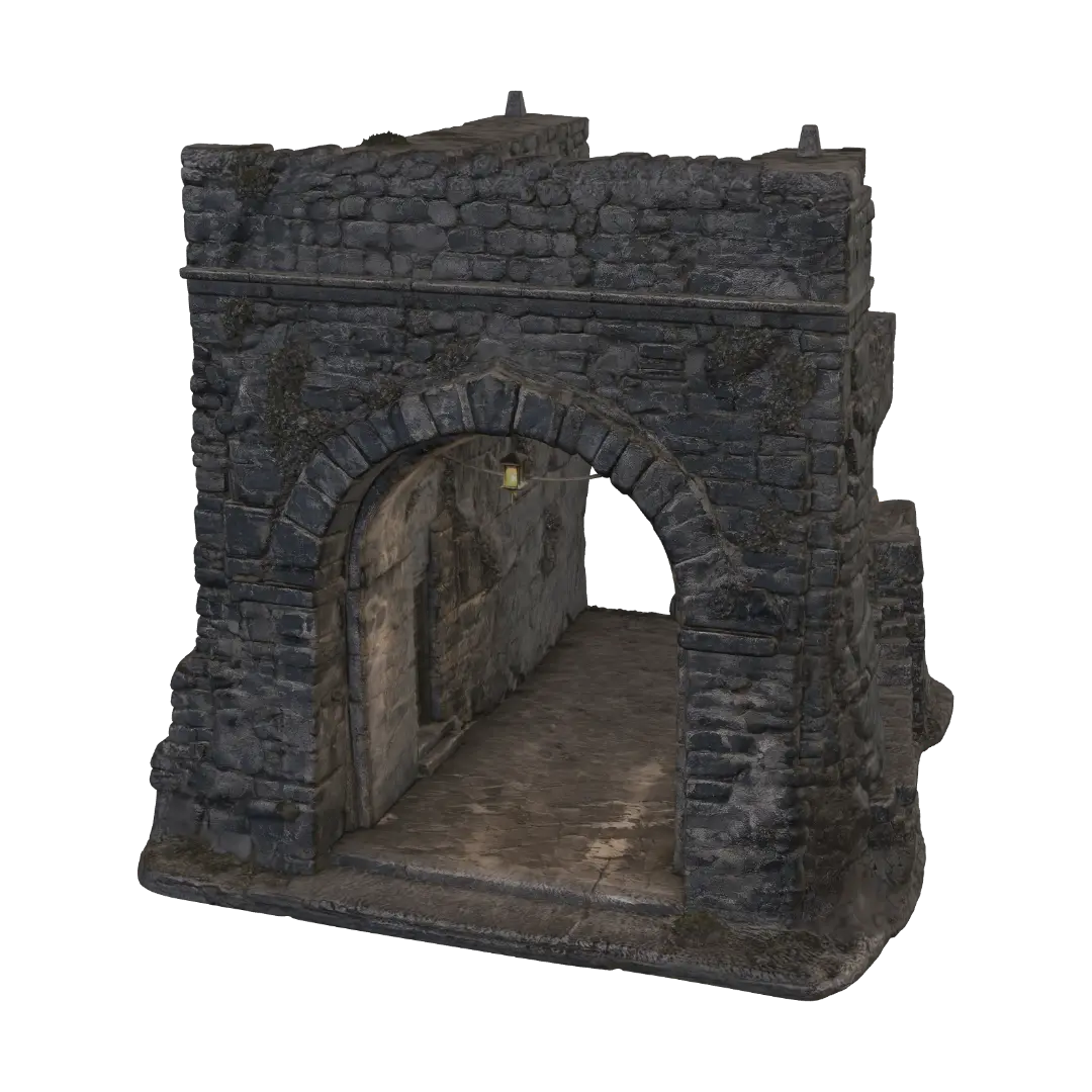 arco medievale - Lantern 3D model, vytvořený pomocí AI